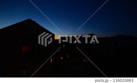 Blackout of electricity in a residential area of Kyiv after russian shelling of power plants. Blackout of electricity in a residential area of Kyiv after russian shelling of power plants. 116020063