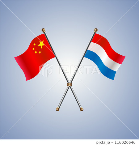 China and Netherlands flags relations China and Netherlands flags relations 116020646