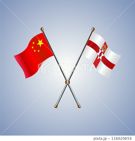 China and Northern Ireland flags relations China and Northern Ireland flags relations 116020658