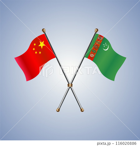 China and Turkmenistan flags relations 116020886