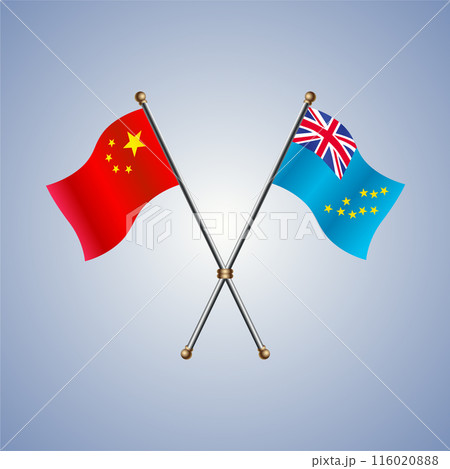 China and Tuvalu flags relations 116020888