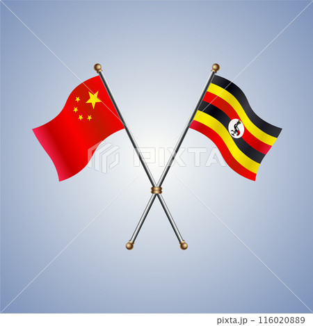 China and Uganda flags relations China and Uganda flags relations 116020889