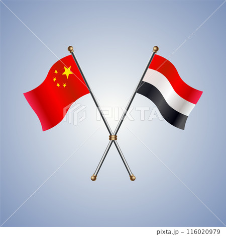 China and Yemen flags relations 116020979