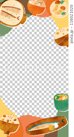 Autumn taste watercolor illustration background template 116021020