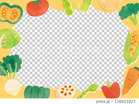 野菜の水彩イラスト背景テンプレート 野菜の水彩イラスト背景テンプレート 116021023