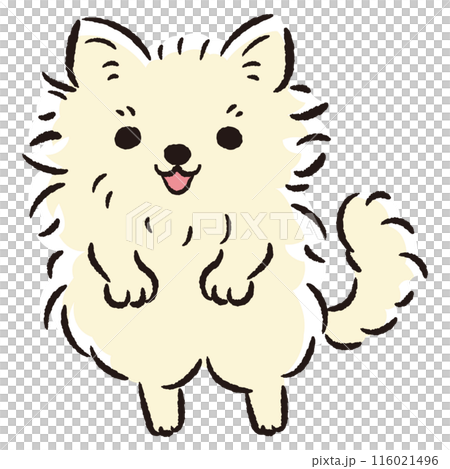 一隻跳躍的狗的插圖 一隻跳躍的狗的插圖 116021496
