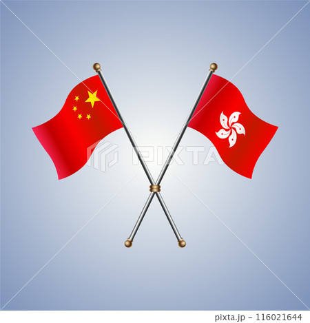 China and Hong Kong flags relations China and Hong Kong flags relations 116021644