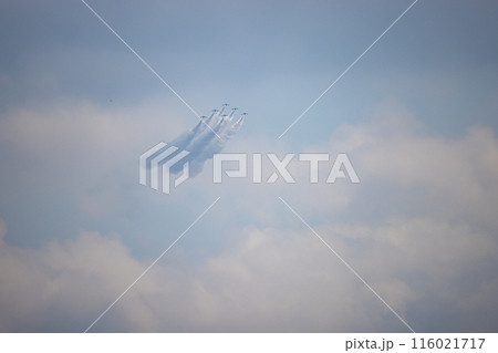 ブルーインパルスの航空ショー ブルーインパルスの航空ショー 116021717
