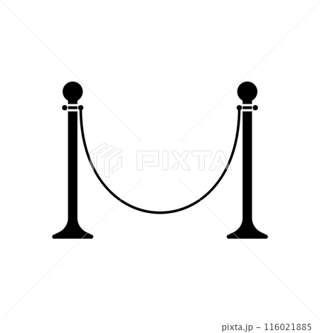 rope barrier vector icon symbol 116021885