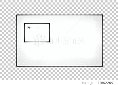 Loose and simple envelope with window - Analog style Loose and simple envelope with window - Analog style 116022051