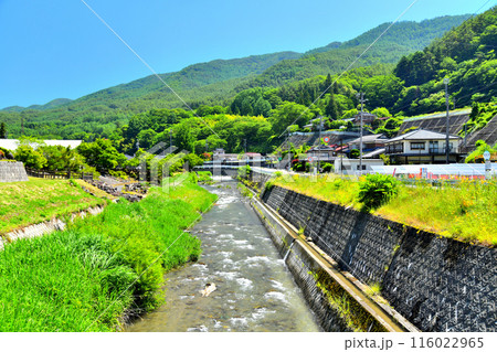 関屋橋/藤沢川より上流方向を望む(長野県伊那市)【2024.6】 関屋橋/藤沢川より上流方向を望む(長野県伊那市)【2024.6】 116022965