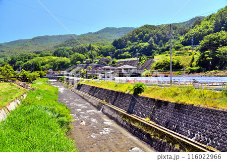 関屋橋／藤沢川より上流方向を望む(長野県伊那市)【2024.6】 116022966