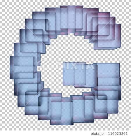 3D rendered illustration. Cubed effect...のイラスト素材 [116023861] - PIXTA