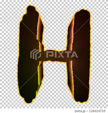 3D rendered illustration. Glowing decorative letter. Custom art font. 116024710