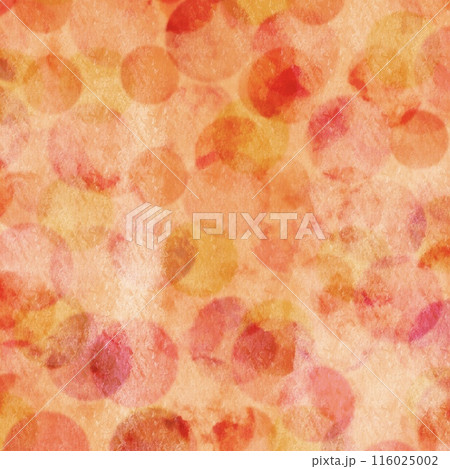 雲のテクスチャのオレンジの重なる水玉模様の抽象背景正方形バナー 116025002