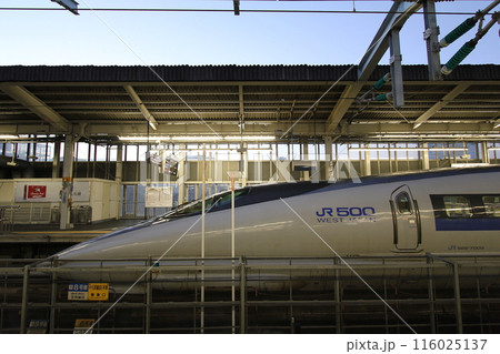 早朝の新大阪駅にて（新幹線500系） 116025137