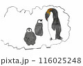 親子のペンギンを子供が描いた。母親は温かい目で子供を見つめる。生きる者の全てがそうであるように 116025248