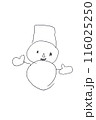 雪だるまの絵を子供が描いた。優しい表情で両手を広げて皆んなを迎え入れてくれるような 116025250