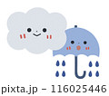 曇りのち雨のアイコンイラスト 116025446