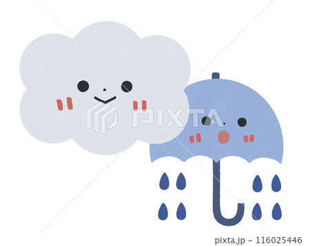 曇りのち雨のアイコンイラストのイラスト素材 [116025446] - PIXTA
