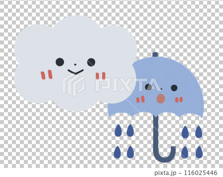 曇りのち雨のアイコンイラストのイラスト素材 [116025446] - PIXTA