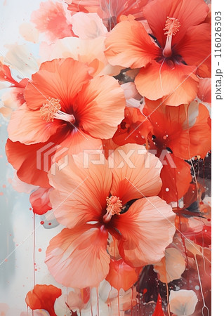 Contemporary floral abstractions. unique depictions of botanical elements with a modern twist 116026303