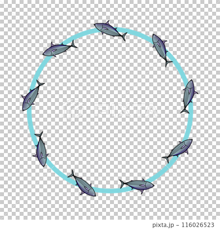 Bonito circular decorative frame illustration 116026523