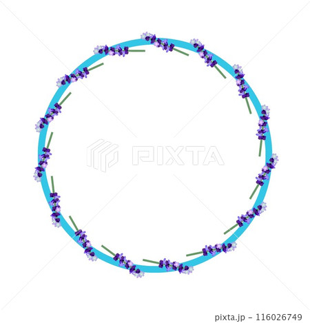 ラベンダーの花のリースイラスト 116026749