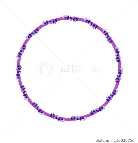 ラベンダーの花のリースイラスト ラベンダーの花のリースイラスト 116026750