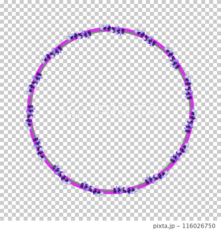 ラベンダーの花のリースイラスト ラベンダーの花のリースイラスト 116026750