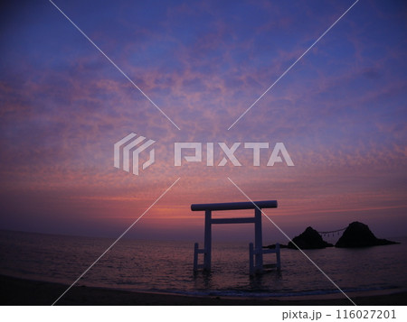 海に沈む夕日 116027201