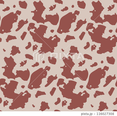 Seamless pattern with brown cow spots 116027308