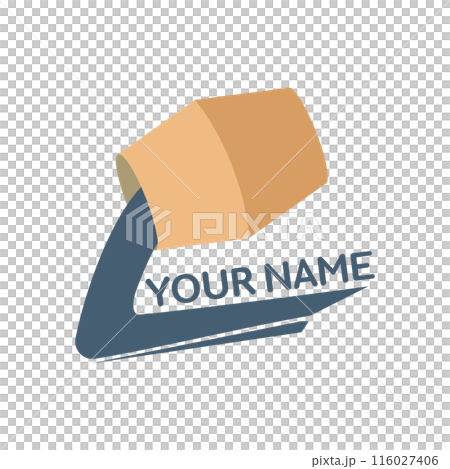 Logo of cement, concrete, paint bucket for design, element, illustration, icon, construction and transportation 116027406
