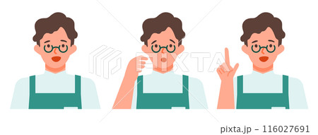 カフェや花屋の店員男性の問題解決のイラスト 問題解決 カフェや花屋の店員男性の問題解決のイラスト 問題解決 116027691