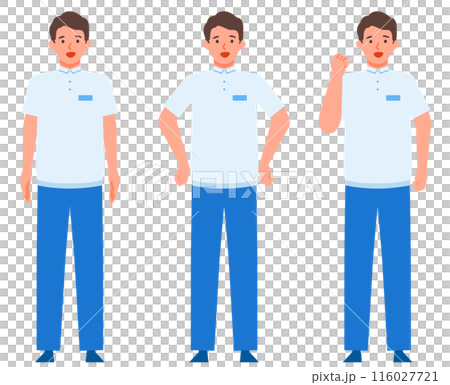 介護施設で働く男性の問題解決のイラスト 問題解決 介護施設で働く男性の問題解決のイラスト 問題解決 116027721
