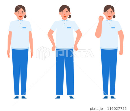 介護施設で働く女性の問題解決のイラスト 問題解決 介護施設で働く女性の問題解決のイラスト 問題解決 116027733