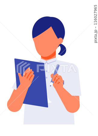 介護施設で働く女性の問題解決のイラスト　手書き 116027965