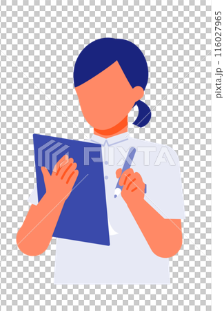 介護施設で働く女性の問題解決のイラスト　手書き 116027965