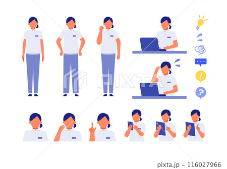 介護施設で働く女性の問題解決のイラスト　問題解決 116027966