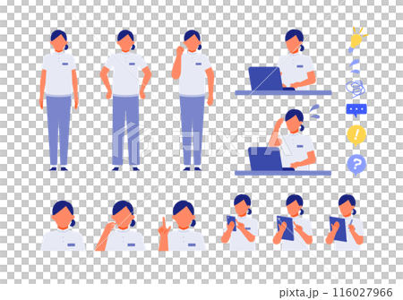 介護施設で働く女性の問題解決のイラスト　問題解決 116027966