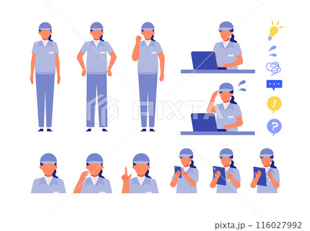 カジュアルな女性の問題解決のイラスト　問題解決 116027992