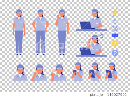 カジュアルな女性の問題解決のイラスト　問題解決 116027992