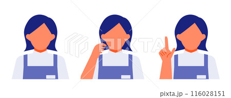 カフェや花屋の店員女性の問題解決のイラスト 問題解決 カフェや花屋の店員女性の問題解決のイラスト 問題解決 116028151