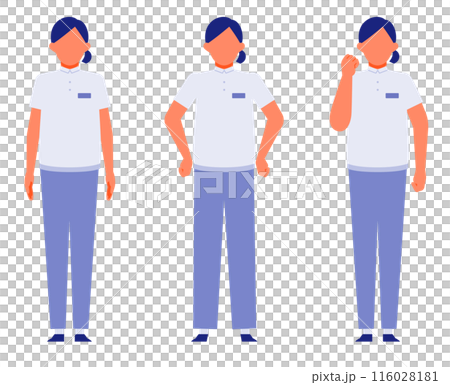 介護施設で働く女性の問題解決のイラスト　問題解決 116028181