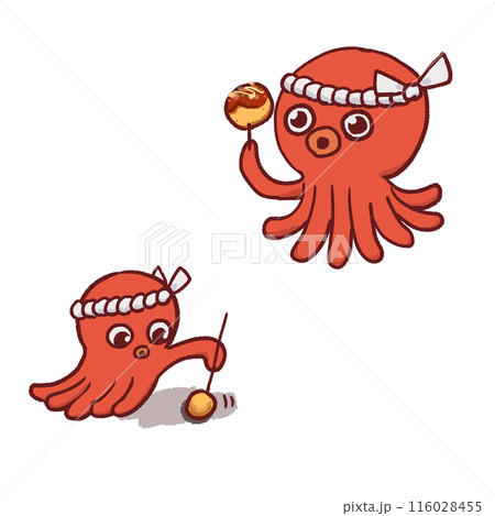 たこ焼きを焼くタコ 116028455