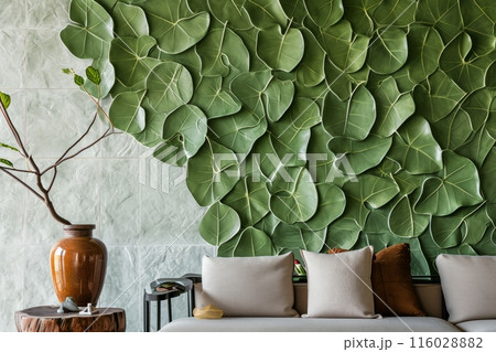 metamorphosis, enveloped of broad and heart-shaped leaves metamorphosis, enveloped of broad and heart-shaped leaves 116028882