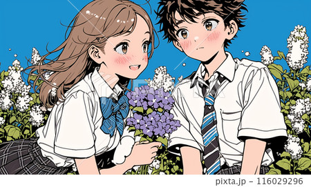 青春まっただ中の初々しいカップル、新婚夫婦