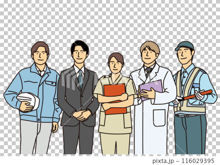 様々な職種で働く人々 116029395