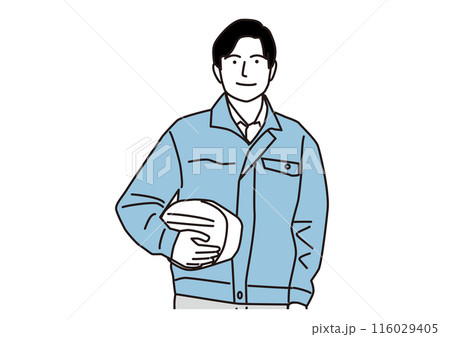 作業服を着た男性ビジネスマン 作業服を着た男性ビジネスマン 116029405