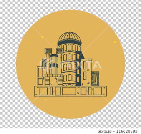 原爆ドーム 広島県 イラスト素材 116029593